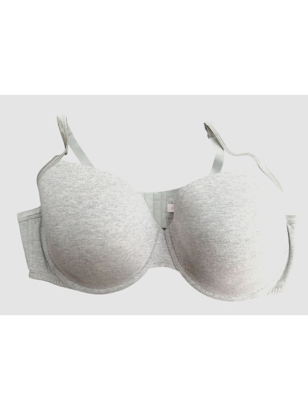 Cacique Light Gray Full Coverage Bra 46DDD Cotton Blend Adjustable Underwire